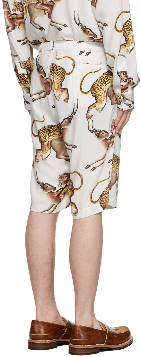 Endless Joy - Short de surf blanc à motif graphique