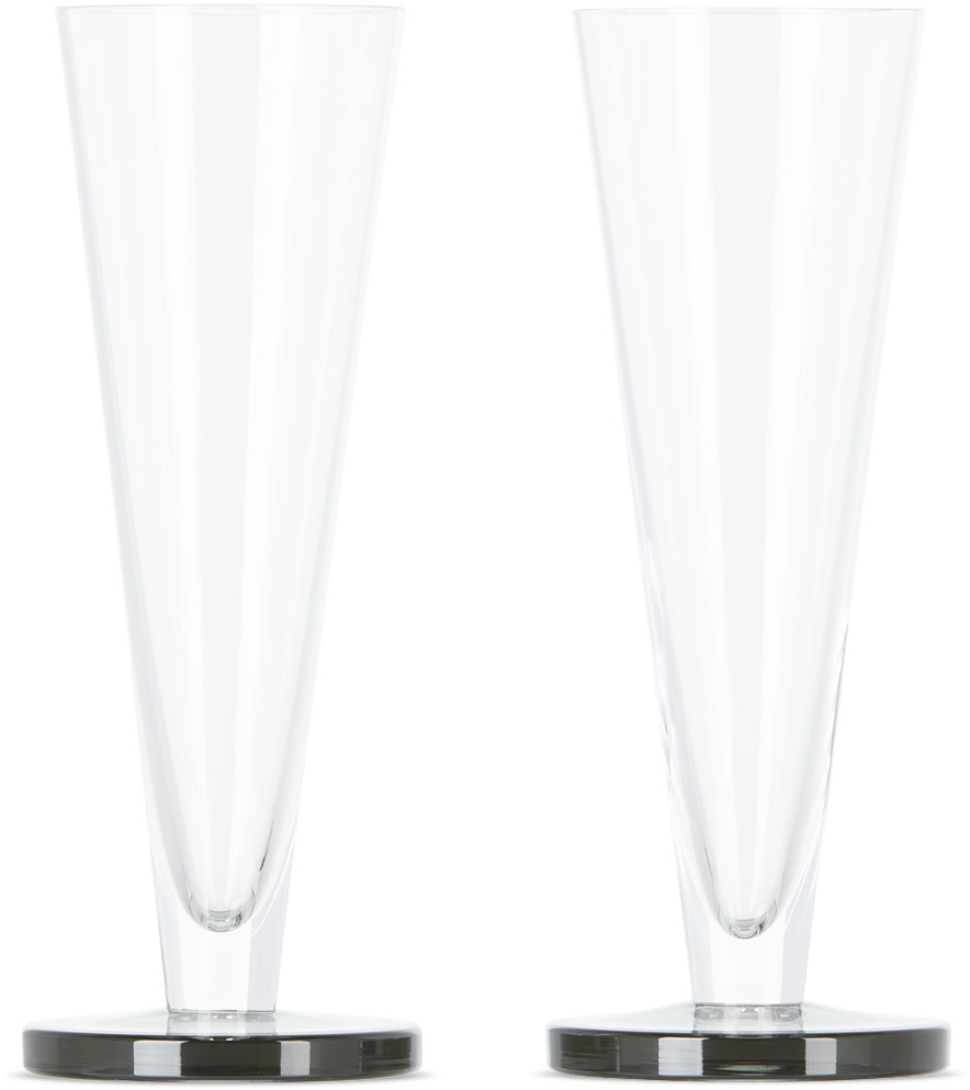Tom Dixon - Black Puck Flute Glasses Set