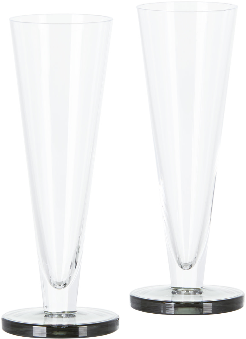 Tom Dixon - Black Puck Flute Glasses Set