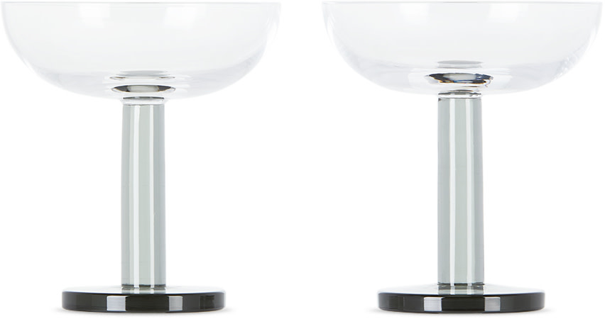 Tom Dixon - 블랙 Puck 쿠프 글라스 세트