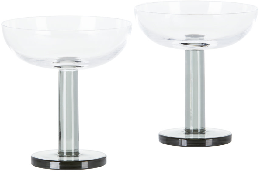 Tom Dixon - Ensemble de verres Puck Coupe noirs