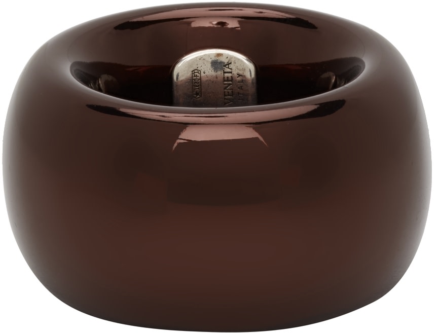 Bottega Veneta - Brown Metallic Thick Ring