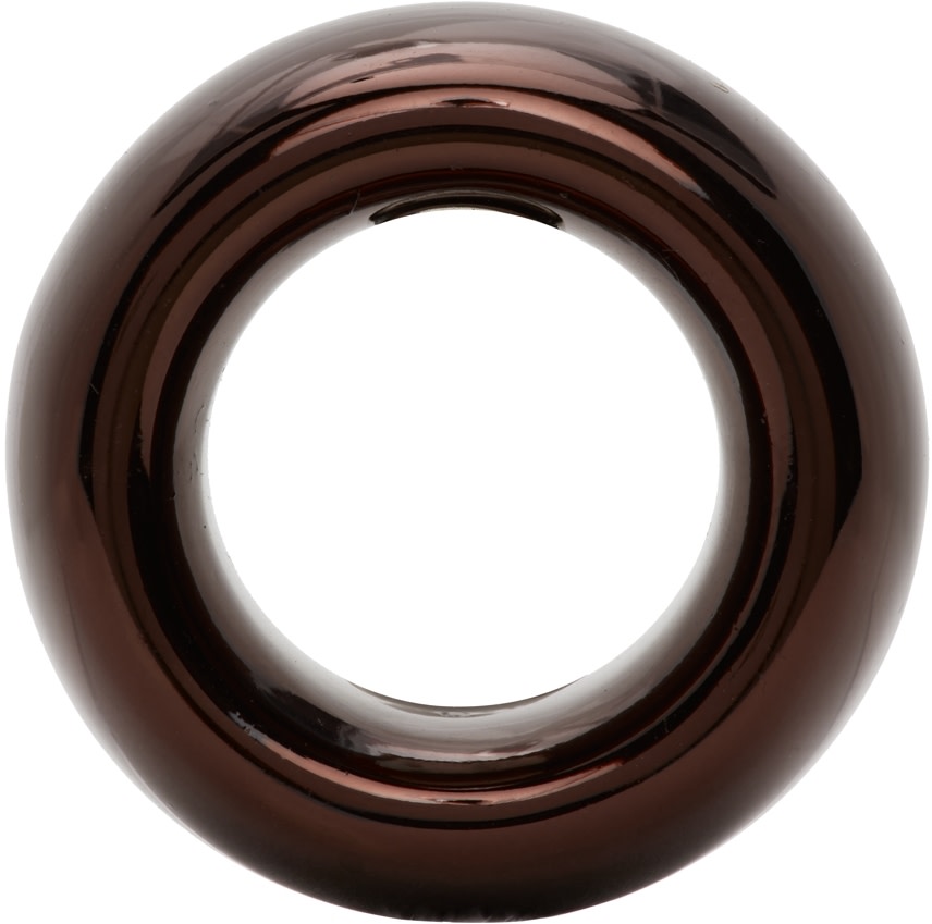 Bottega Veneta - Brown Metallic Thick Ring
