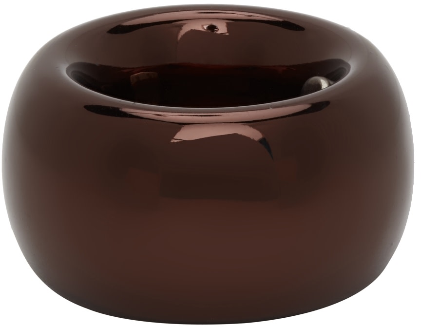 Bottega Veneta - Brown Metallic Thick Ring