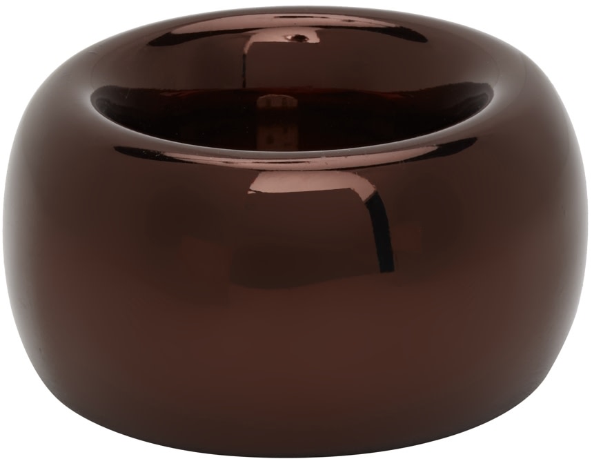 Bottega Veneta - Brown Metallic Thick Ring