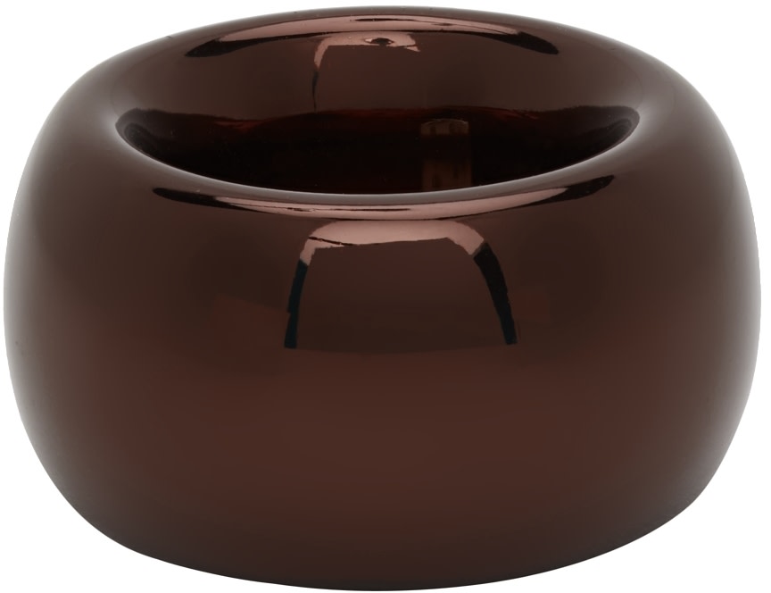 Bottega Veneta - Brown Metallic Thick Ring