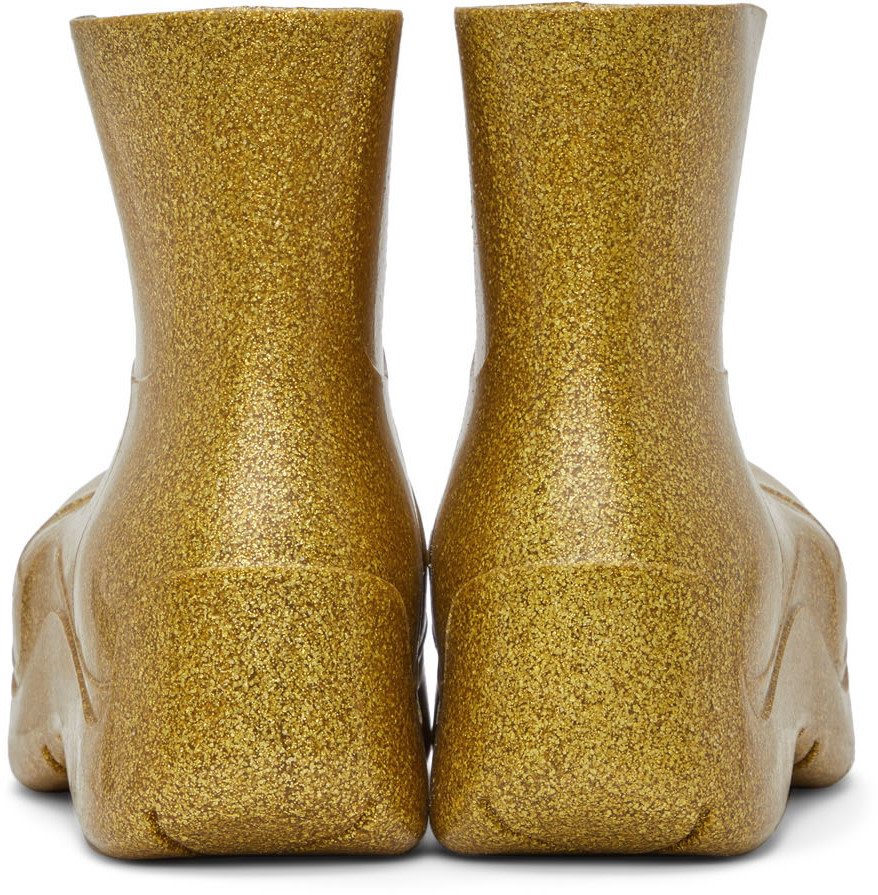 Bottega Veneta - Bottes imperméables Puddle dorées