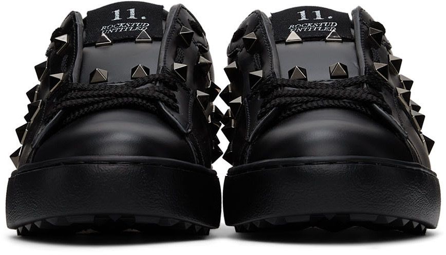 Valentino Garavani - Baskets noires à clous Rockstud