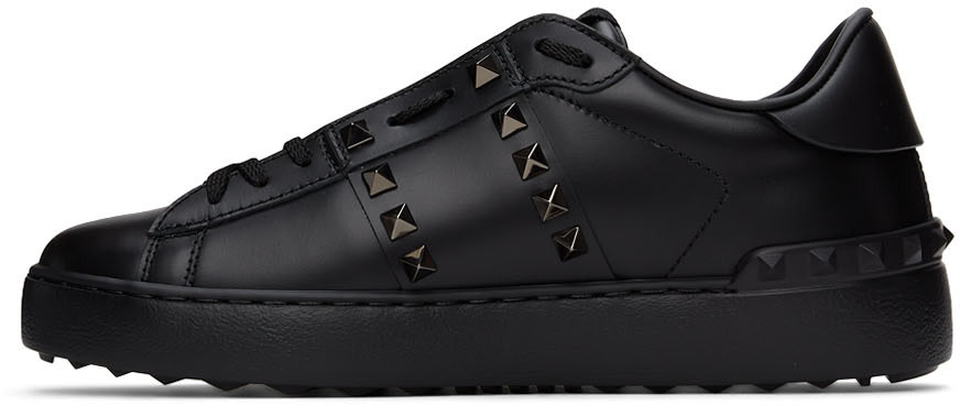 Valentino Garavani - Baskets noires à clous Rockstud