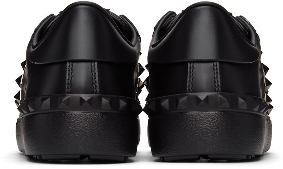 Valentino Garavani - Baskets noires à clous Rockstud