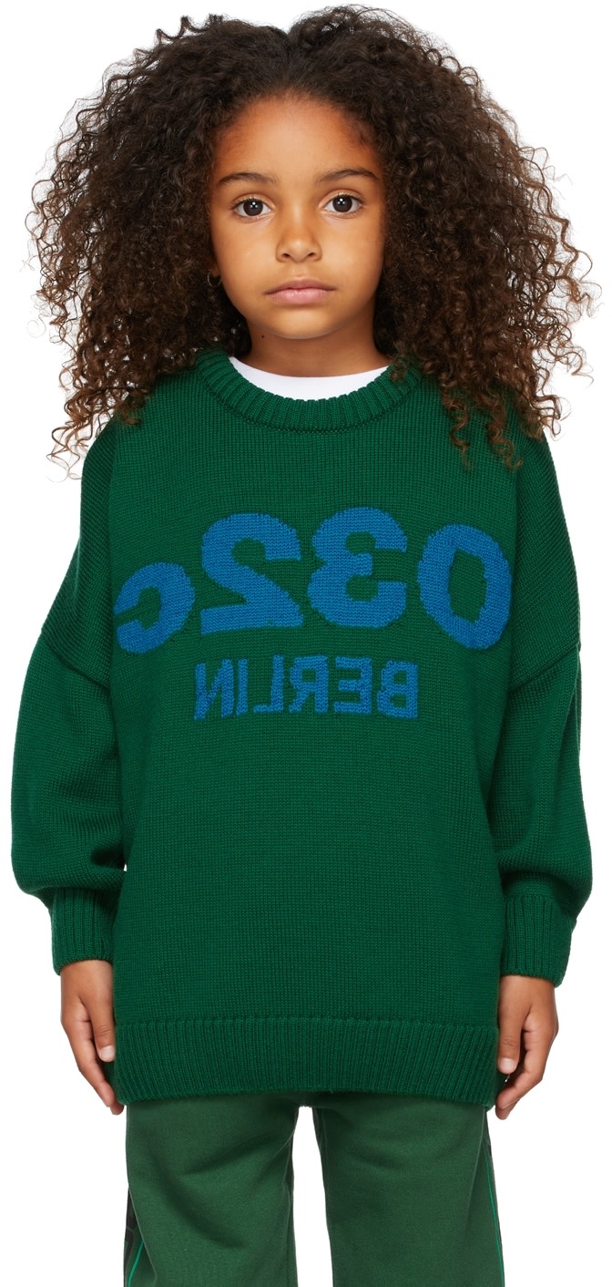 032c - Enfant | Pull en laine mérinos à logo