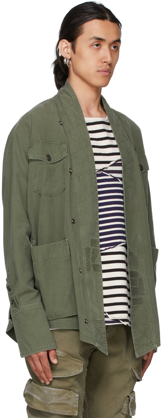 Greg Lauren - Blouson Baker Studio kaki exclusif à SSENSE