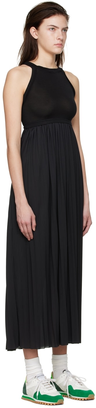 VAARA - Robe midi noire en polyester