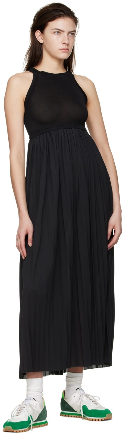 VAARA - Robe midi noire en polyester