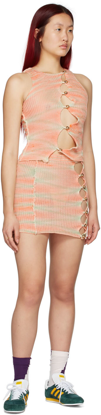 Gabe Gordon - Mini-jupe Vortex orange exclusive à SSENSE