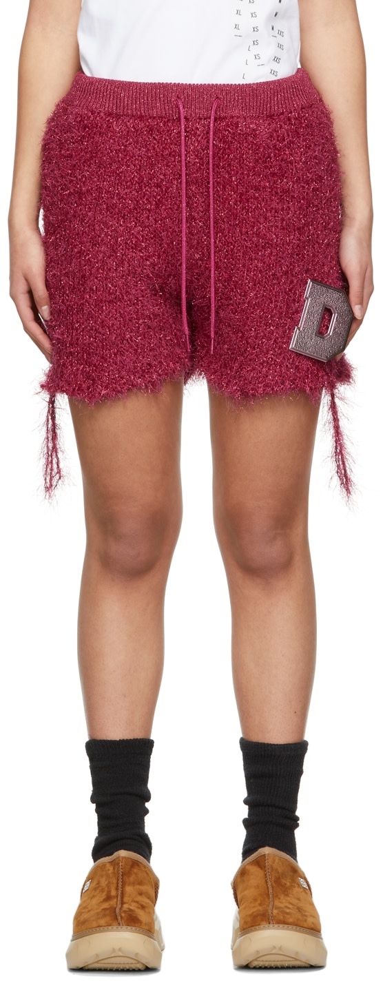 doublet - Short rose en nylon technique à logo métallique