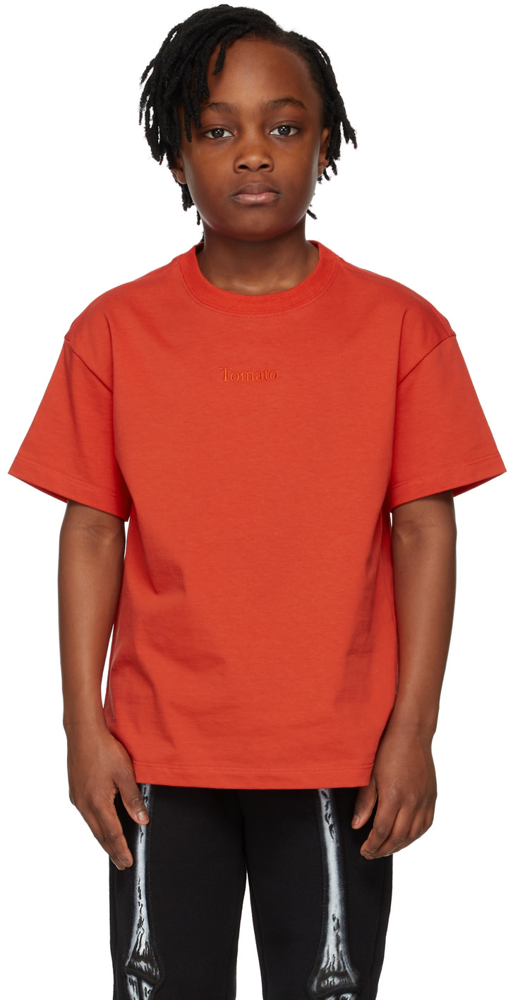 doublet - キッズ|レッド Tomato Stem Tシャツ