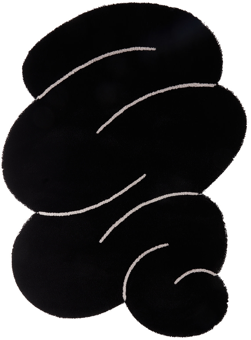 Okej - Petit tapis Squiggle noir
