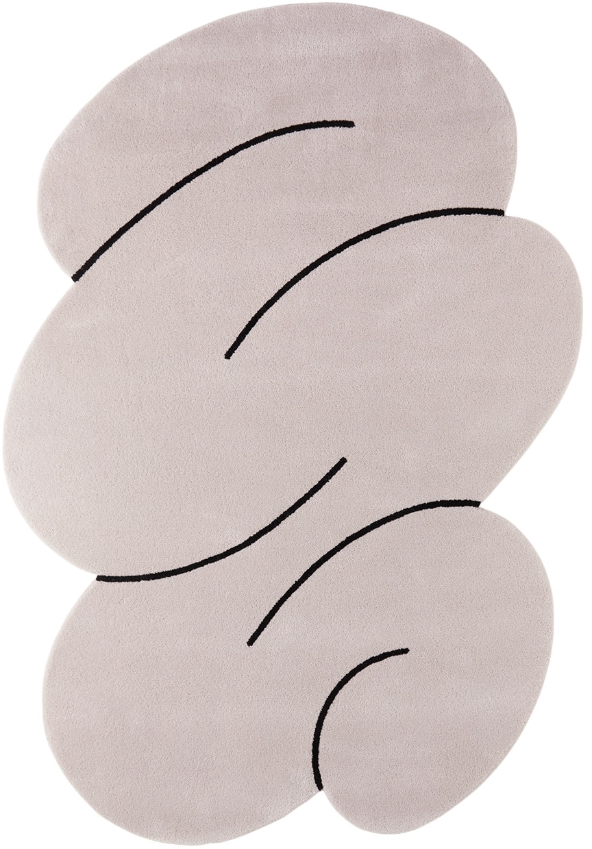 Okej - Off-White Squiggle Rug