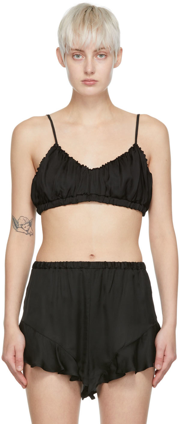 determ; - Soutien-gorge noir en rayonne