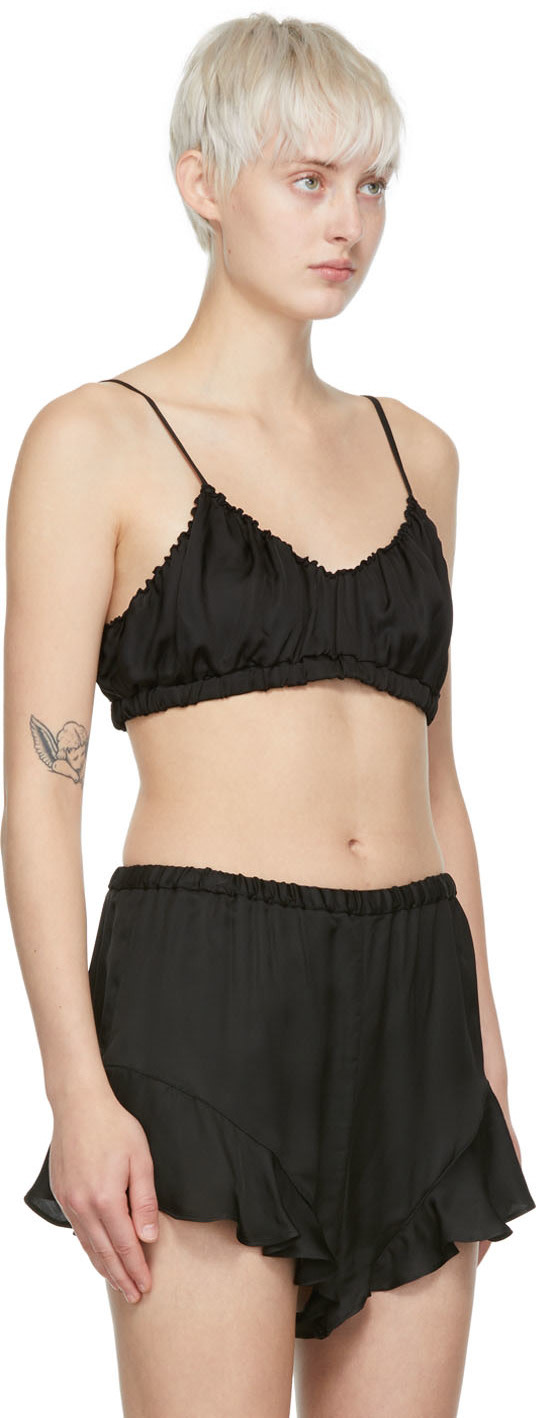 determ; - Soutien-gorge noir en rayonne