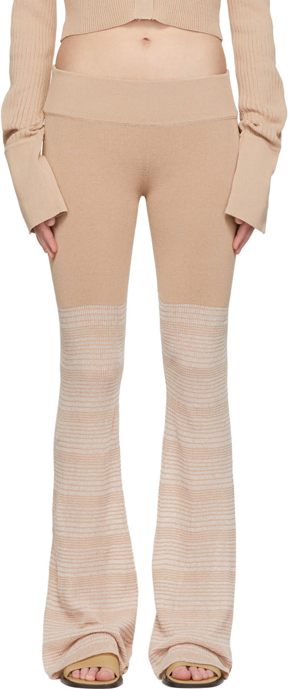determ; - Pantalon de survêtement beige en polyester