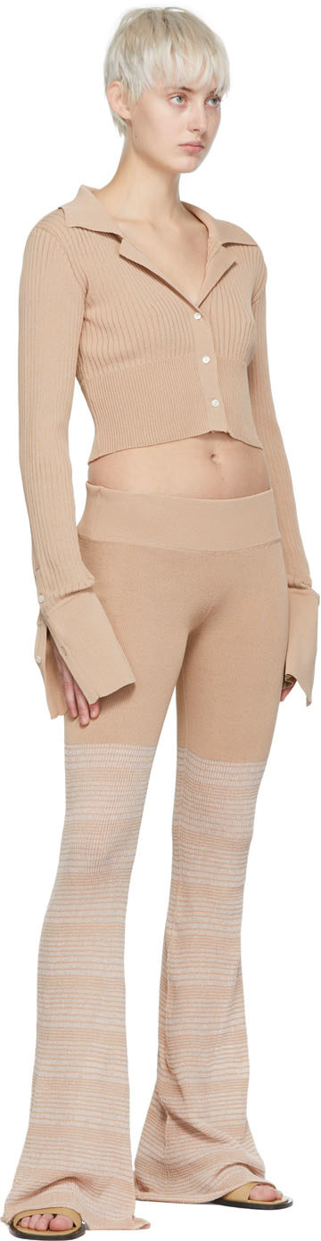 determ; - Pantalon de survêtement beige en polyester