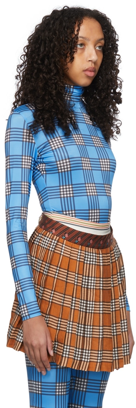 SHUTING QIU - T-shirt bleu en polyester