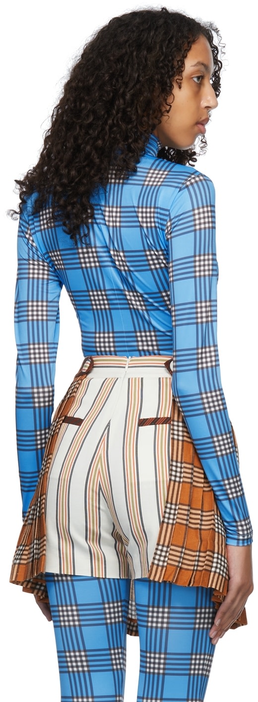 SHUTING QIU - T-shirt bleu en polyester