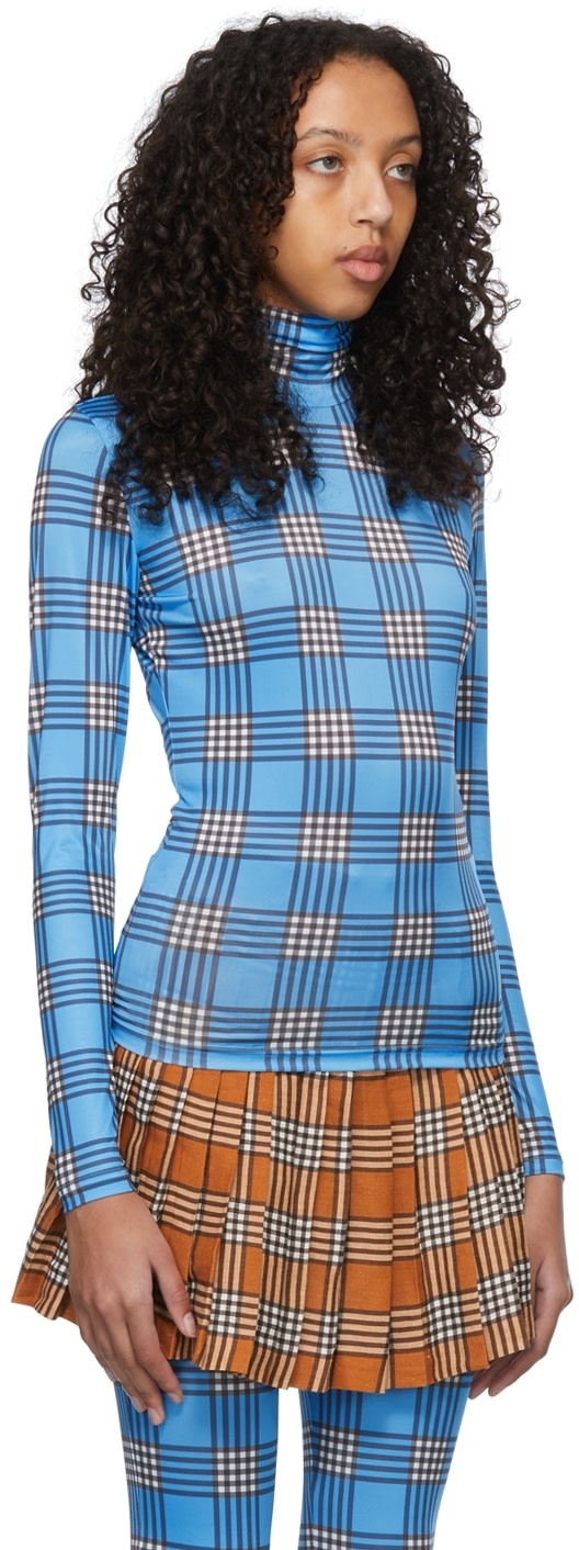 SHUTING QIU - T-shirt bleu en polyester