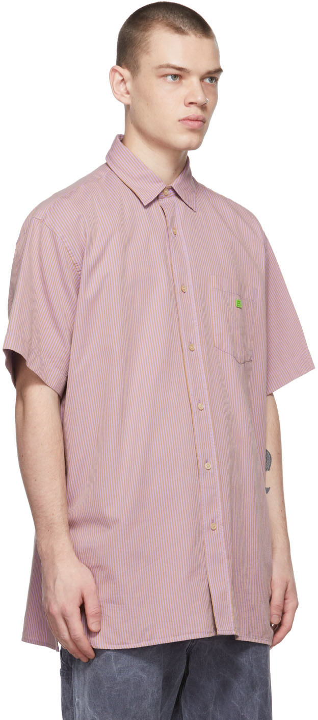 Acne Studios - Chemise mauve à rayures