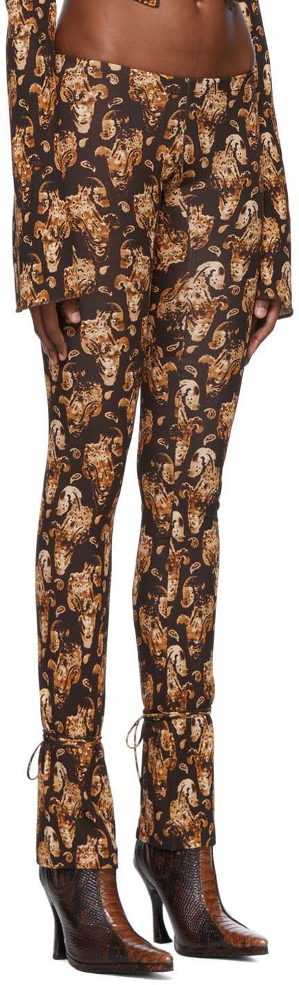 KNWLS - Pantalon Perse brun