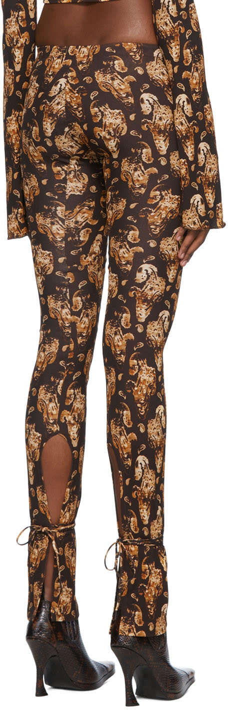 KNWLS - Pantalon Perse brun