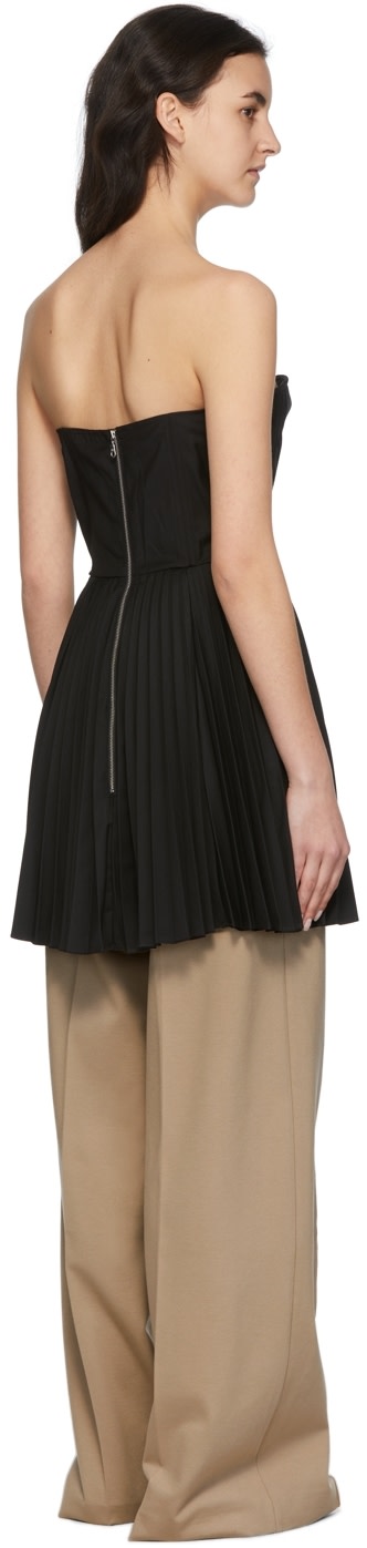 Rokh - Robe de style corset noire à plis