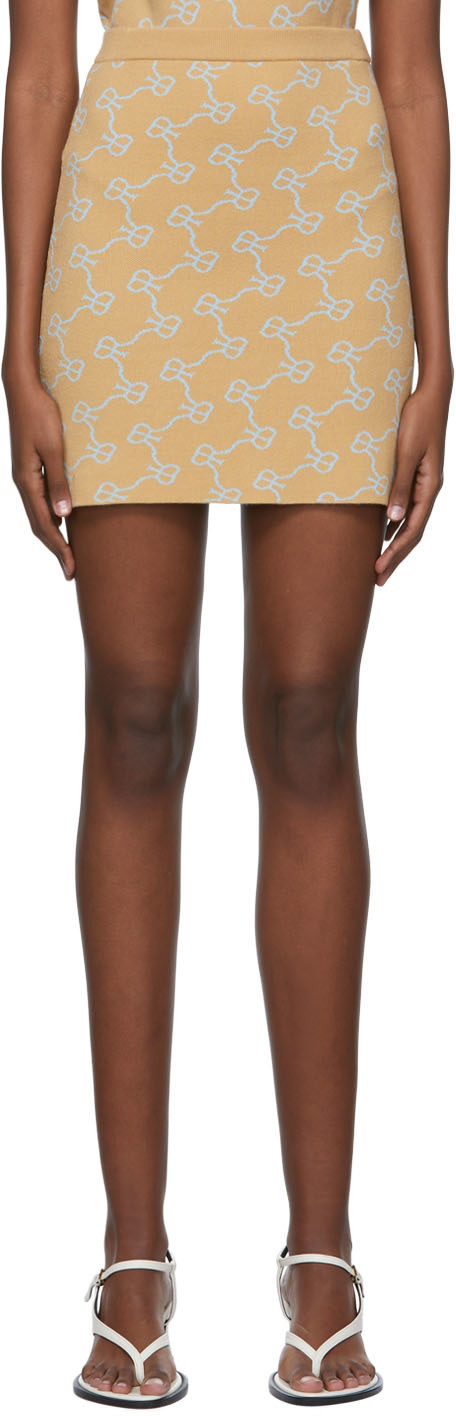Rokh - Minijupe beige en viscose