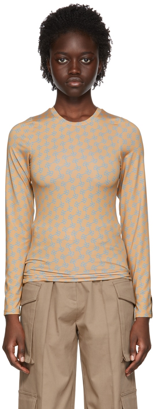 Rokh - T-shirt brun en polyester