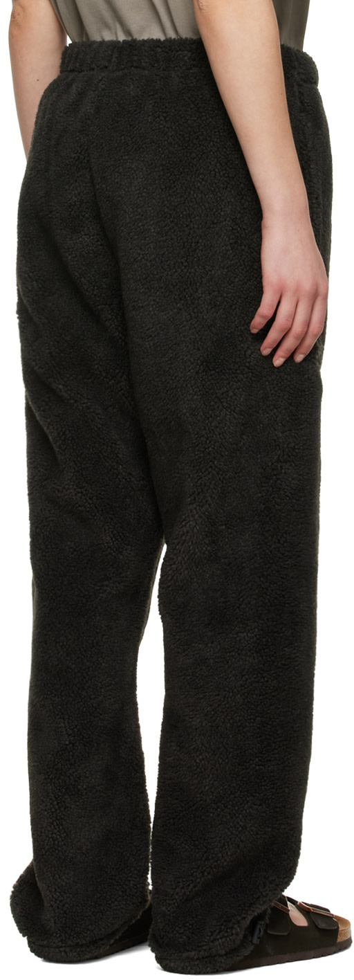 Fear of God ESSENTIALS: Black Polyester Lounge Pants | SSENSE Canada
