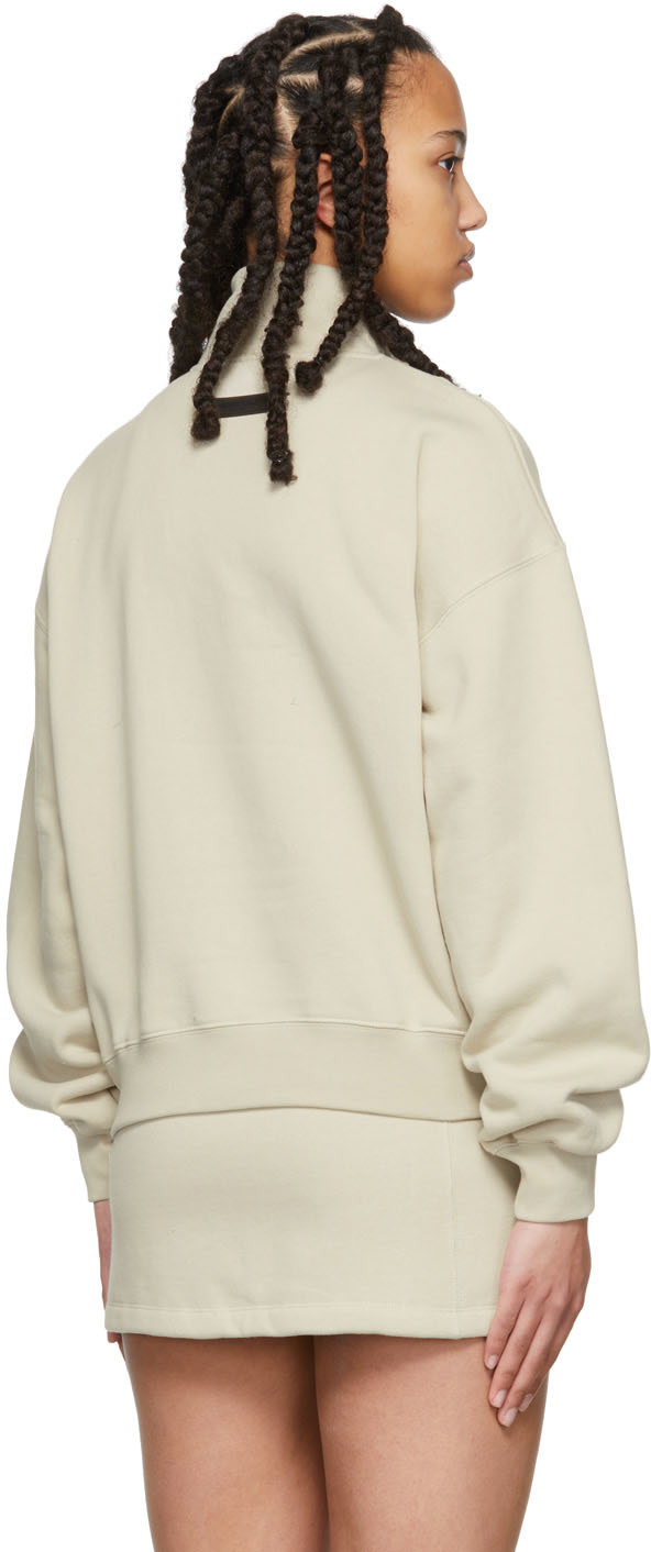 Fear of God ESSENTIALS - Beige 1/2 Zip Pullover Sweatshirt