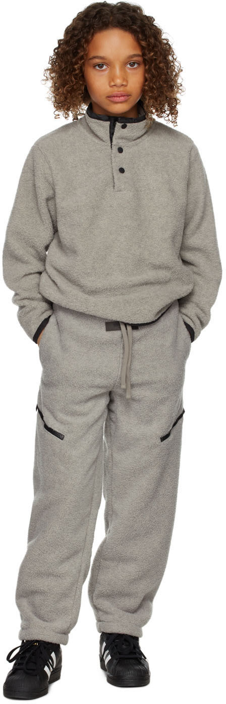 Fear of God ESSENTIALS - Kids Gray Fleece Jacket