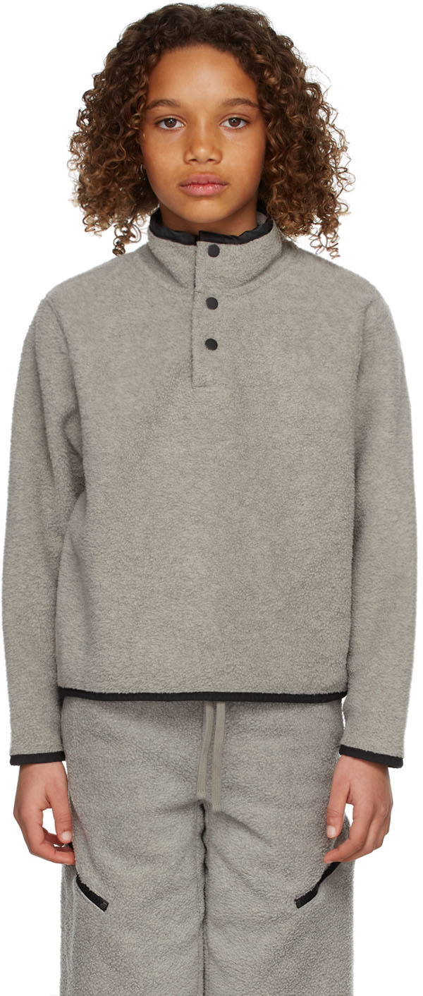 Fear of God ESSENTIALS - Kids Gray Fleece Jacket