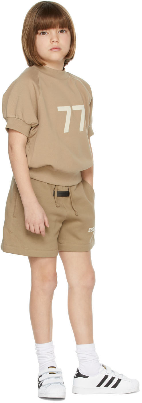 Fear of God ESSENTIALS - Enfant | Short brun clair en molleton