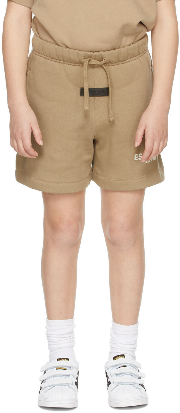 Fear of God ESSENTIALS - Enfant | Short brun clair en molleton