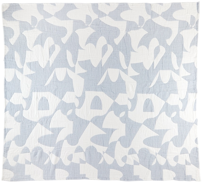 Dusen Dusen - Blue & White Hepta Bed Set, Full/Queen