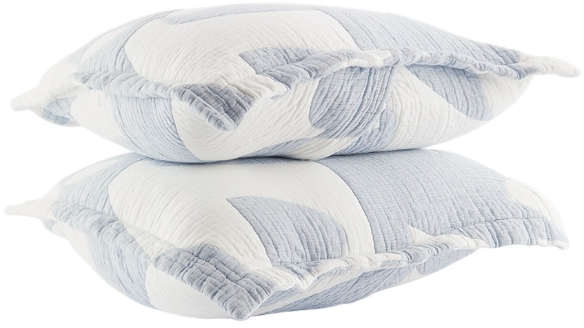Dusen Dusen - Blue & White Hepta Bed Set, Full/Queen