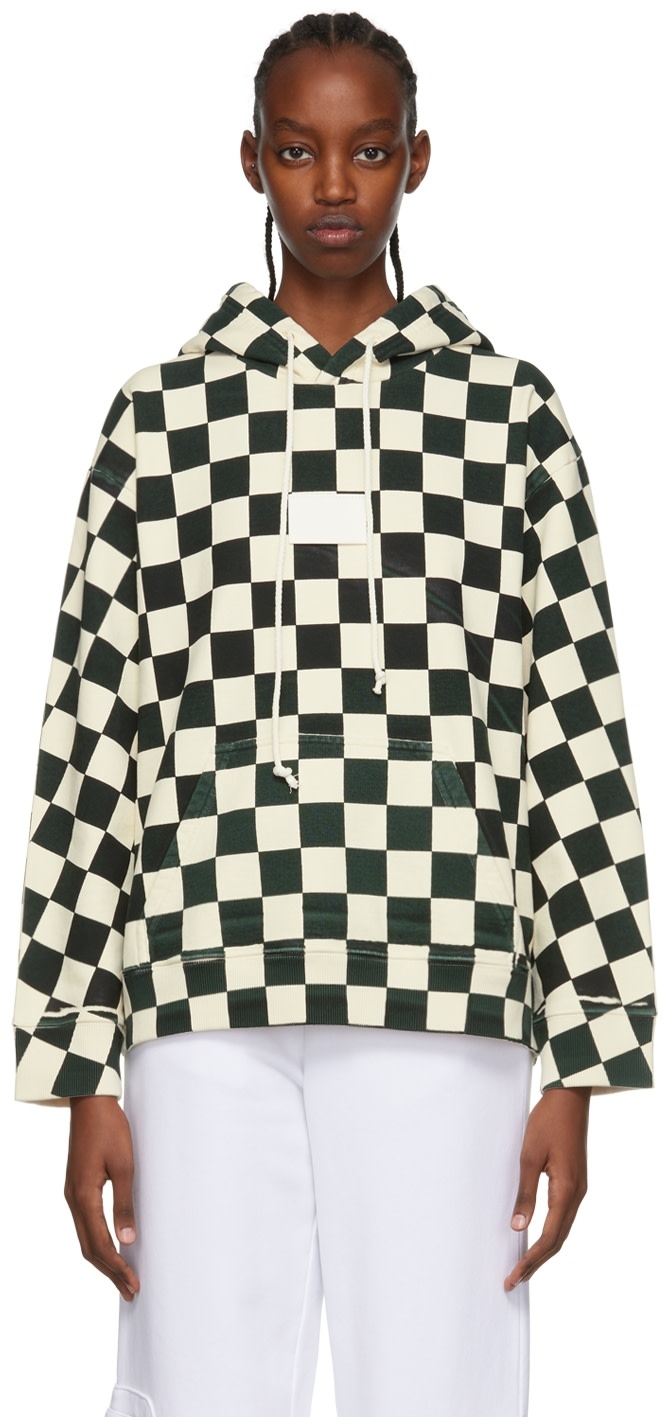 MM6 Maison Margiela - Pull à capuche beige en coton