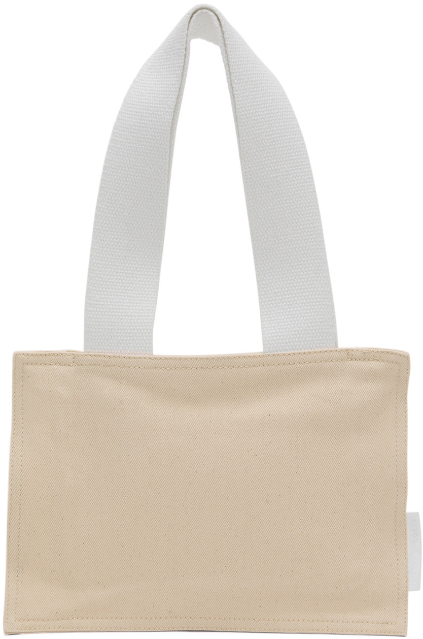 Bianca Saunders - Petit cabas Art Folder blanc cassé