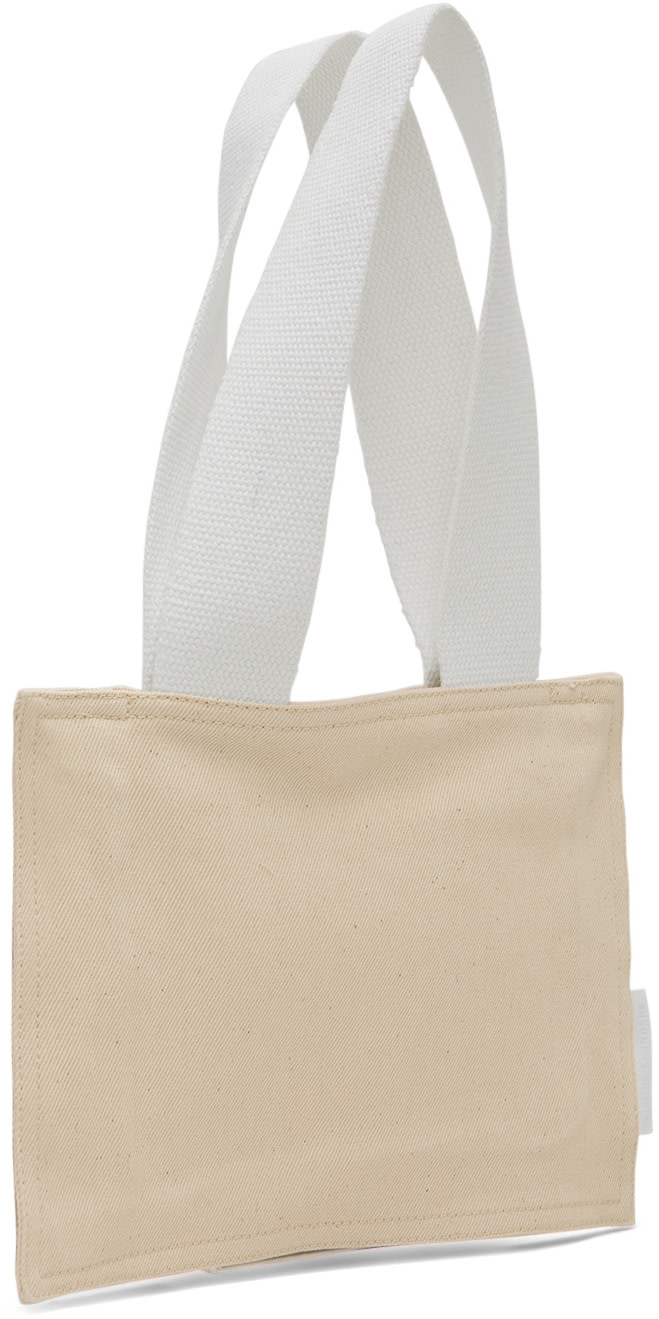 Bianca Saunders - Petit cabas Art Folder blanc cassé