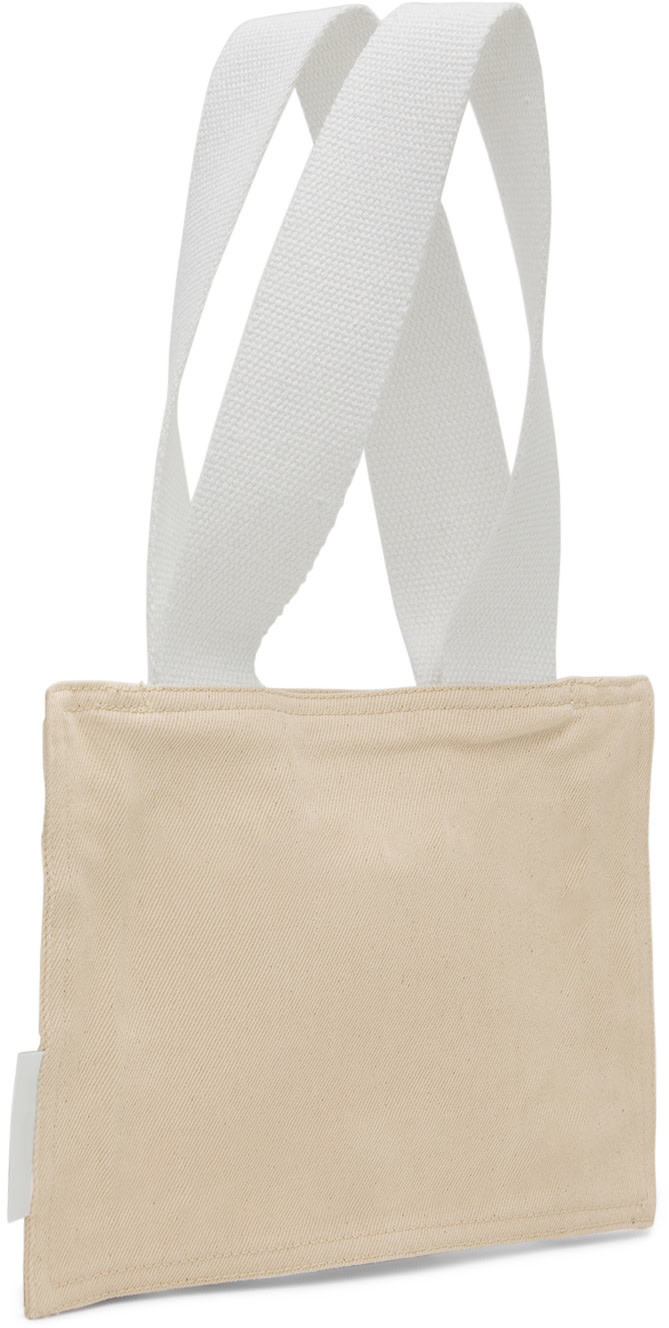 Bianca Saunders - Petit cabas Art Folder blanc cassé