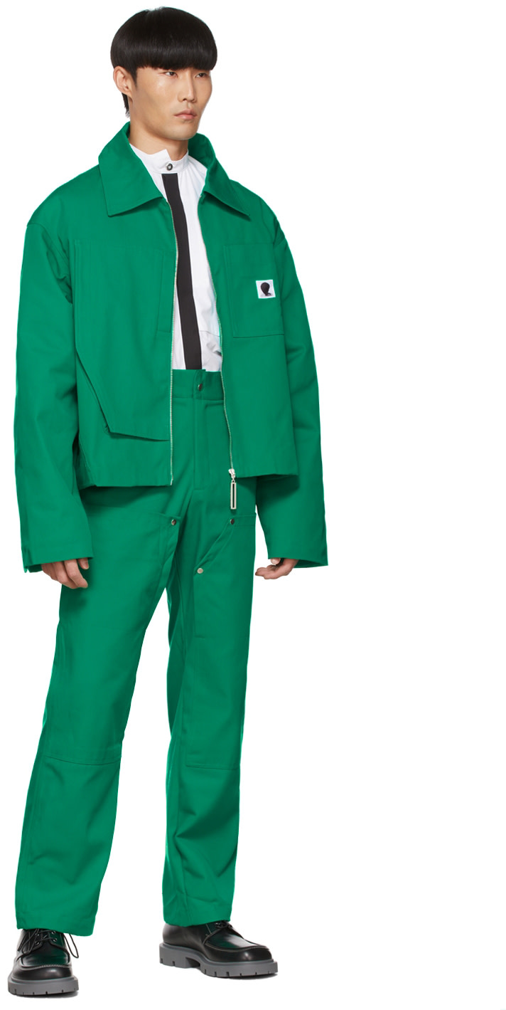 Spencer Badu - Pantalon ample vert