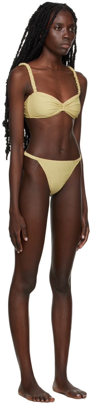 Diotima - Bikini jaune à effet ruché